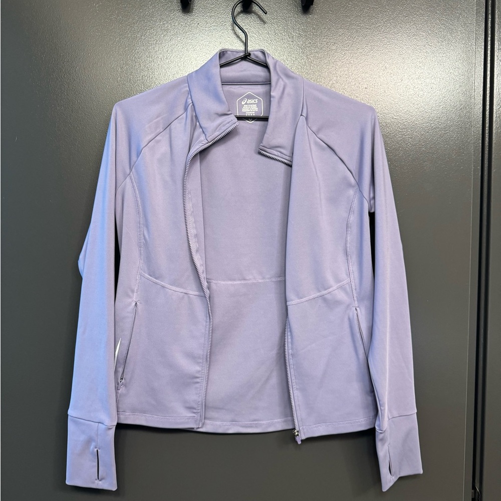 Asics Purple Bomber Jacket with Modern Minimalist Design